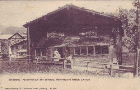 Wildhaus Zwinglihaus Postkarte undatiert