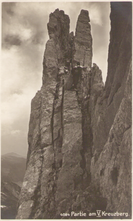 Partie am fünften Kreuzberg um das Jahr 1920. Fotograf: Hans Gross (1889-1942), St. Gallen, Nr. 4084